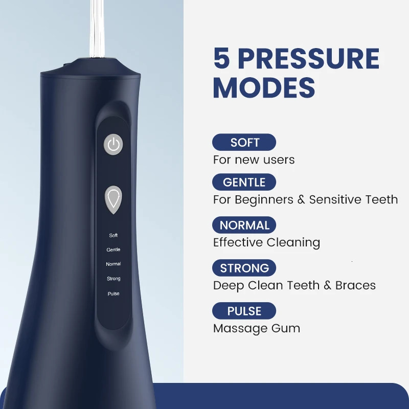 Sejoy Cordless Water Flosser Oral Irrigator Portable Dental Tips for Teeth Cleaning Denture Brushes Home And Travel IPX7 250519