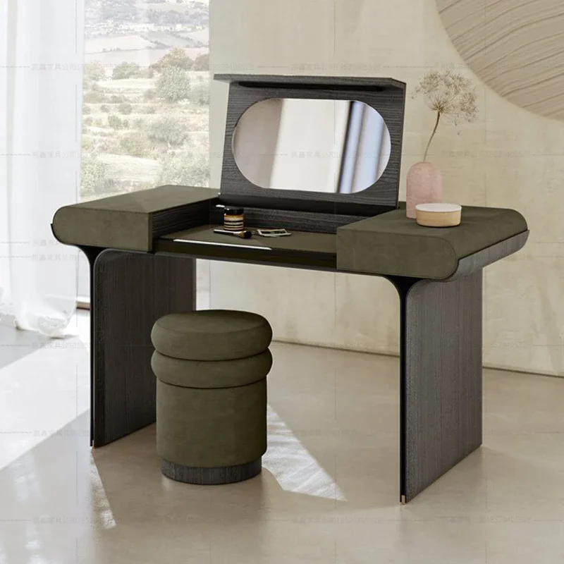 Black Drawers Dressing Table Jewelry Storage High End Dressing Table Mirror Stool Tocador De Maquillaje Nordic Home Furniture