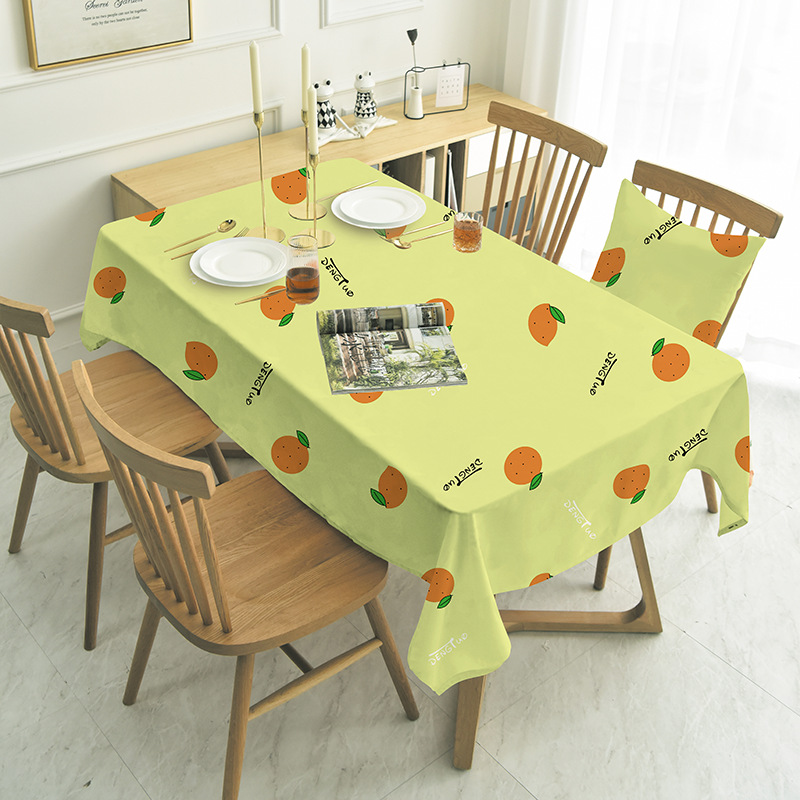 A713 tablecloth Nordic ins style oil-proof and waterproof tablecloth washable rectangular small fresh coffee table round table tablecloth
