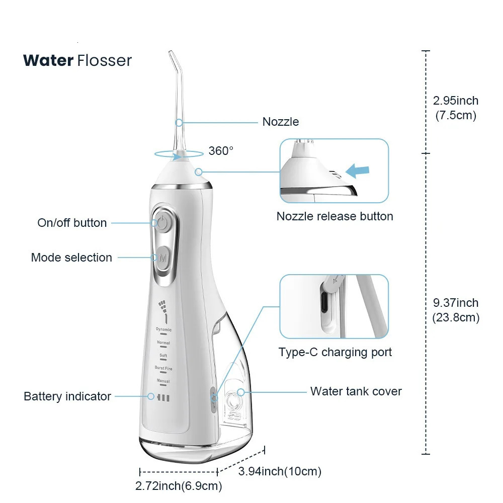Household electric arterial irrigation device convenient dental beauty water flosser calculus irrigator oral c 250519
