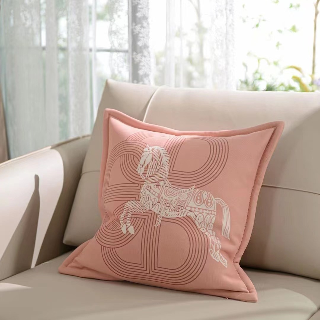 American soft and delicate breathable warm cotton cashmere printed throw pillowcase cushion cover sofa bedroom cushion case model room furnishings