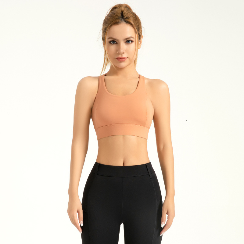 Feeling Yoga Breathable Back Buckle High Strength Shockproof Gathering Sports Bra