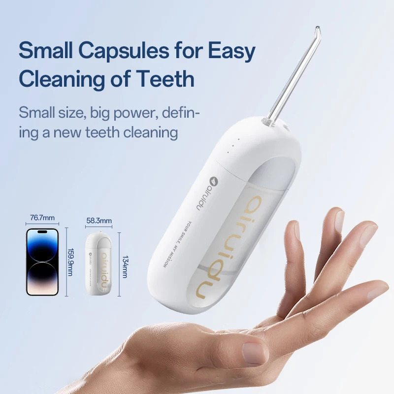 Oral Irrigator Dental Water Flosser Portable 3 Modes IPX7 Waterproof USB Rechargeable 40 Days Battery Life Teeth Cleaner 150ML 250519