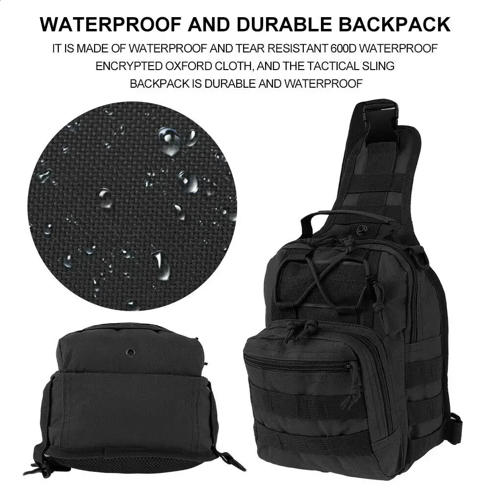 Waterproof Crossbody Chest Bag - Lightweight Shoulder Pack for Mens Outdoor Sports Biking 250603