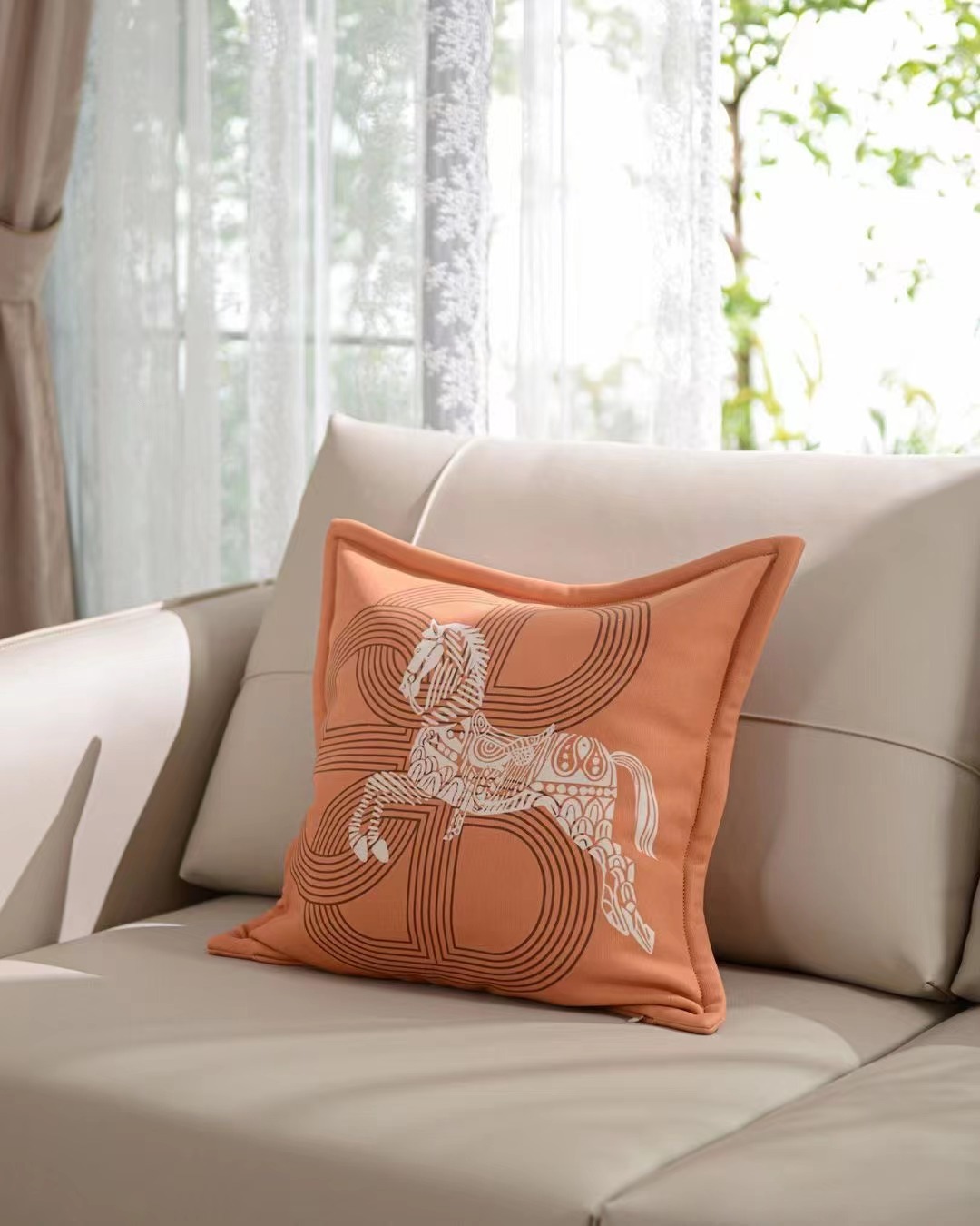 American soft and delicate breathable warm cotton cashmere printed throw pillowcase cushion cover sofa bedroom cushion case model room furnishings