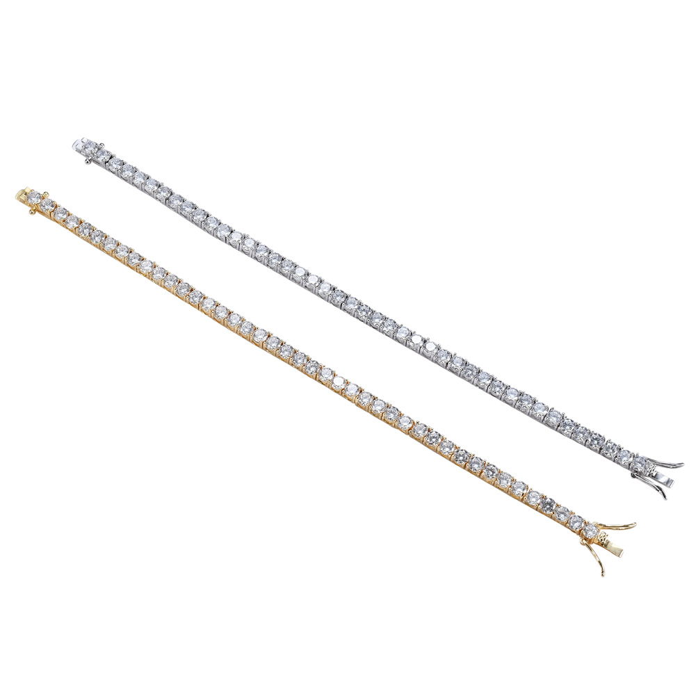 designer design Jewelry 3MM 4MM 5MM moissanite tennis bracelet hip hop iced out diamond sterling woman tennis chain valentines day gift accessory