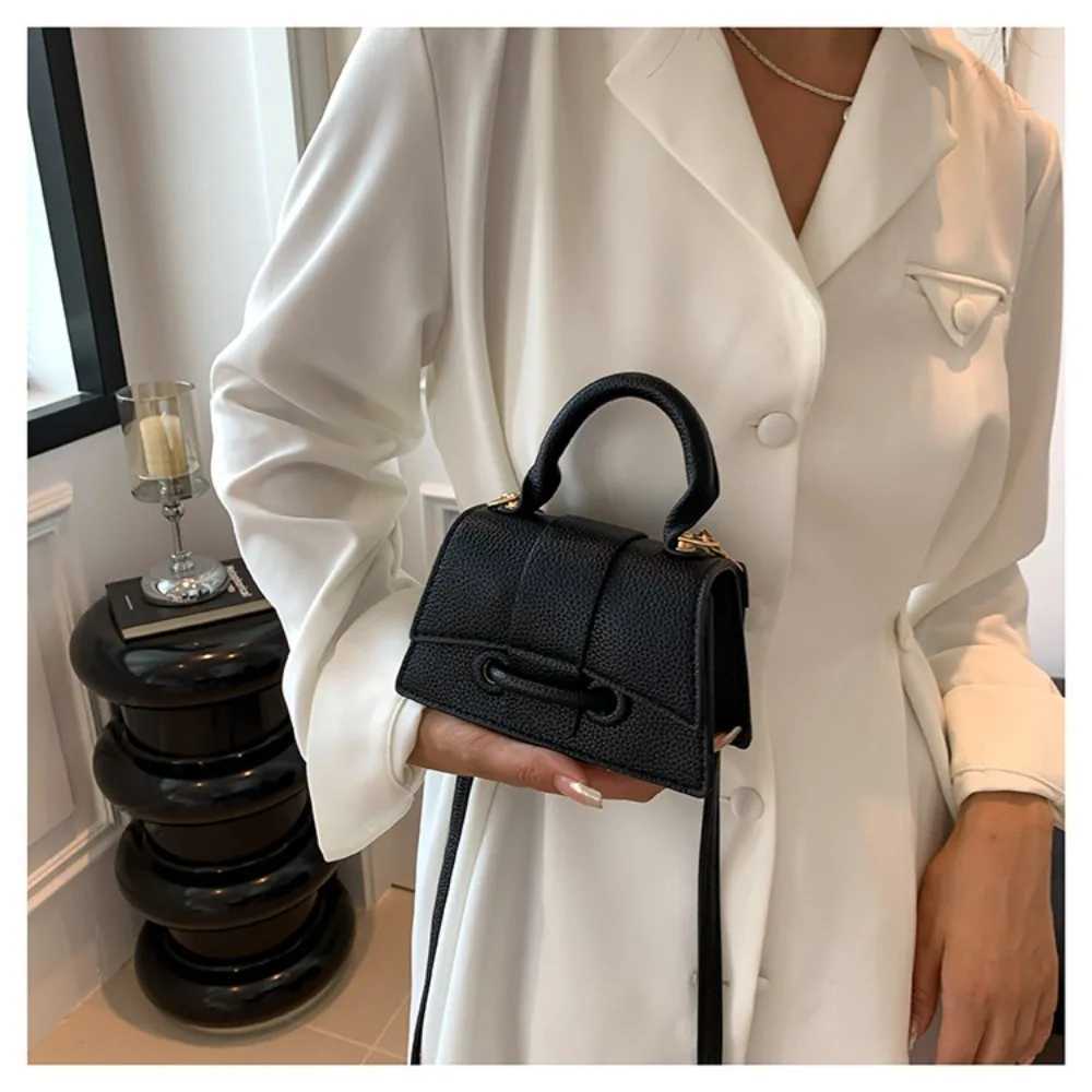 High Quality Fashion PU Leather Bag Solid Color Shoulder Crossbody Bag Cute Buckle Square Bag Hand Carry Small Bag Messenger Bag XJ250610