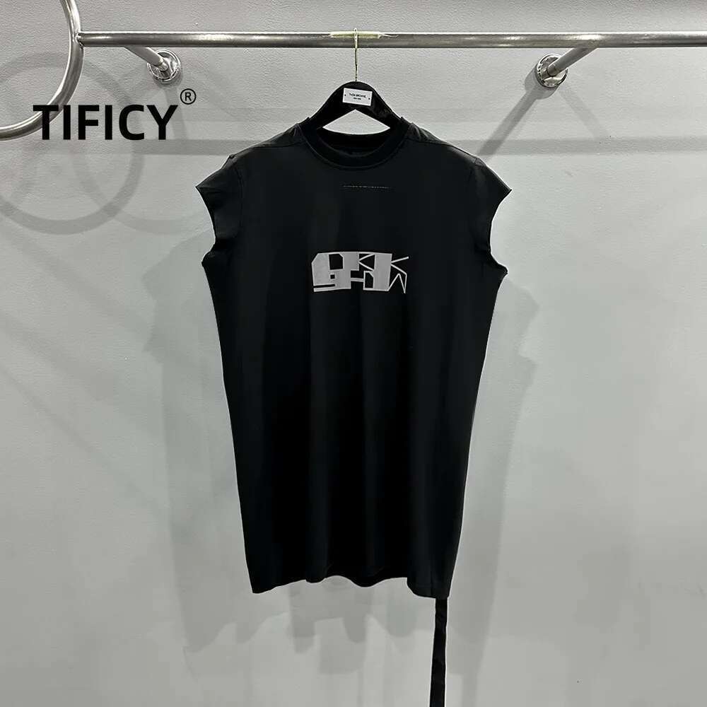 High Street Cotton Dark RO T-Shrits Tops Men's Letter Printed Fringed Short Sleeved Loose Oversized OS Version Tee Tshirt