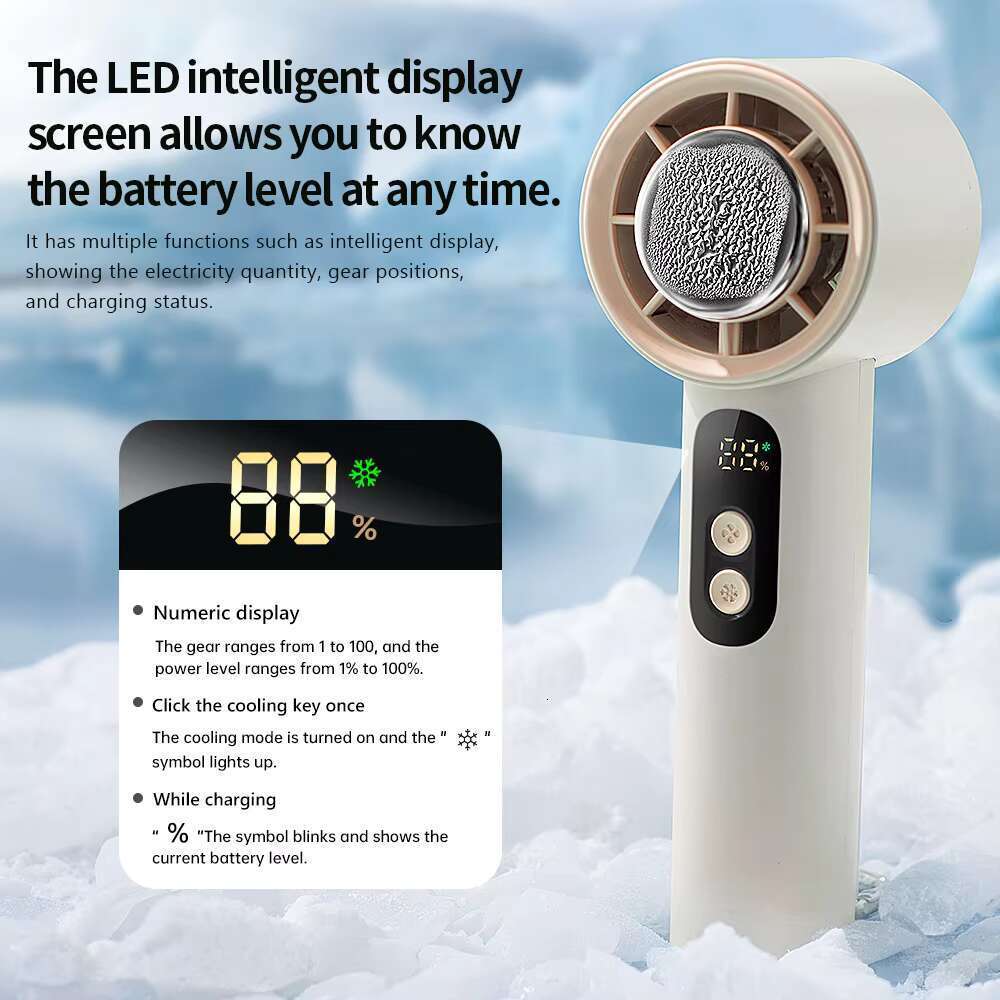 DHgadgets High quality lightweight mini air cooling fan, portable small handheld table stand, three speed ice pack, outdoor home use