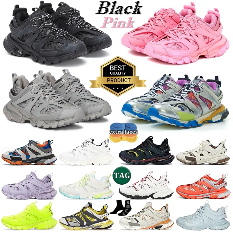 Top Designer Luxury Casual Shoes Track 3.0 3 Sneaker Womens Mens Outdoor Lighted Gomma Leather Trainer Printed Paris Platform Sneakers Men Light Trainers