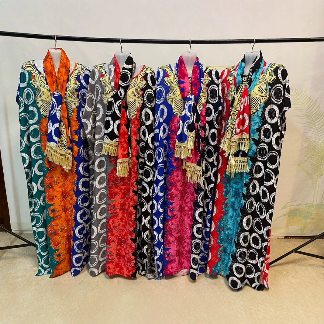 AH8807# new double-sided printed hot stamping tassel headscarf with a one neck loose robe 240701