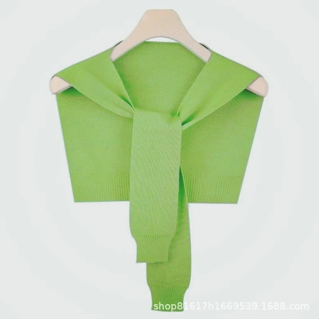 K784 Summer, autumn and winter four seasons striped small shawl outerwear for women thin air-conditioned room protection knitted sunscreen small outer