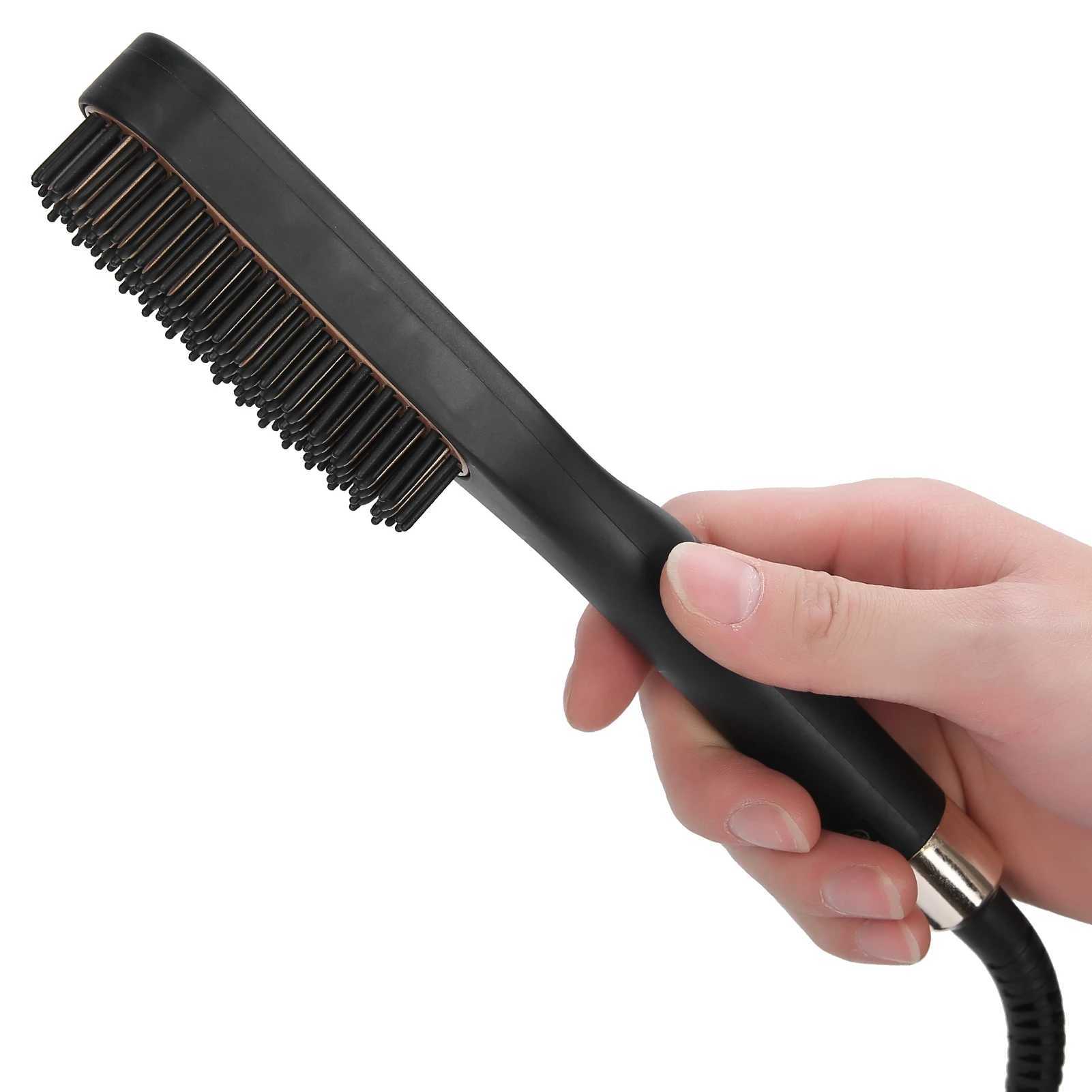 Beard Straightener Brush Electric Beard Straightening Comb Multifunctional Beard Straightener Brush for Men Heated Men Hair Comb W250610