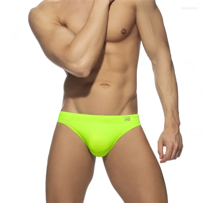Men's Swimwear Solid Push Up Men Neon Swim Bikni Brief Trunks Unerwear Sexy Beach Surf Shorts Swimsuit Bathing Suit Sunga Panties