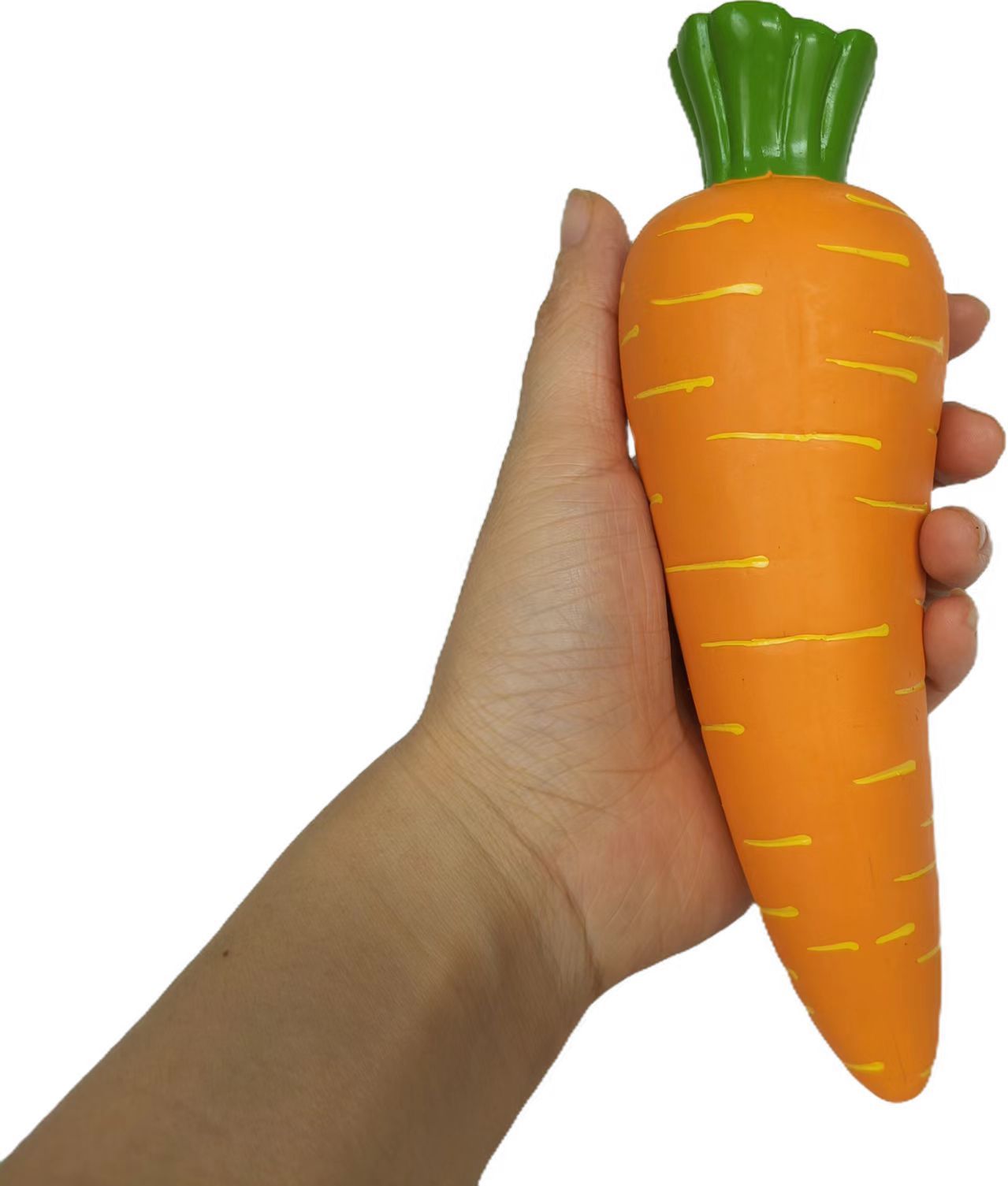 Latex Chewing Squeaky Dog Toy Durable Natural Rubber Dog Playtime with Carrot & Corn-shaped vegetable Dog Toys 4pcs/Pack