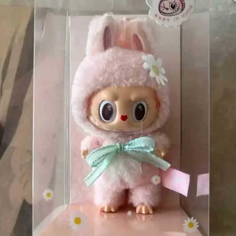 Free shipping Premium Quality Monster Labubu Angel Creative Figure Vinyl Pendant Doll Model Replica Toy Birthday GiftT