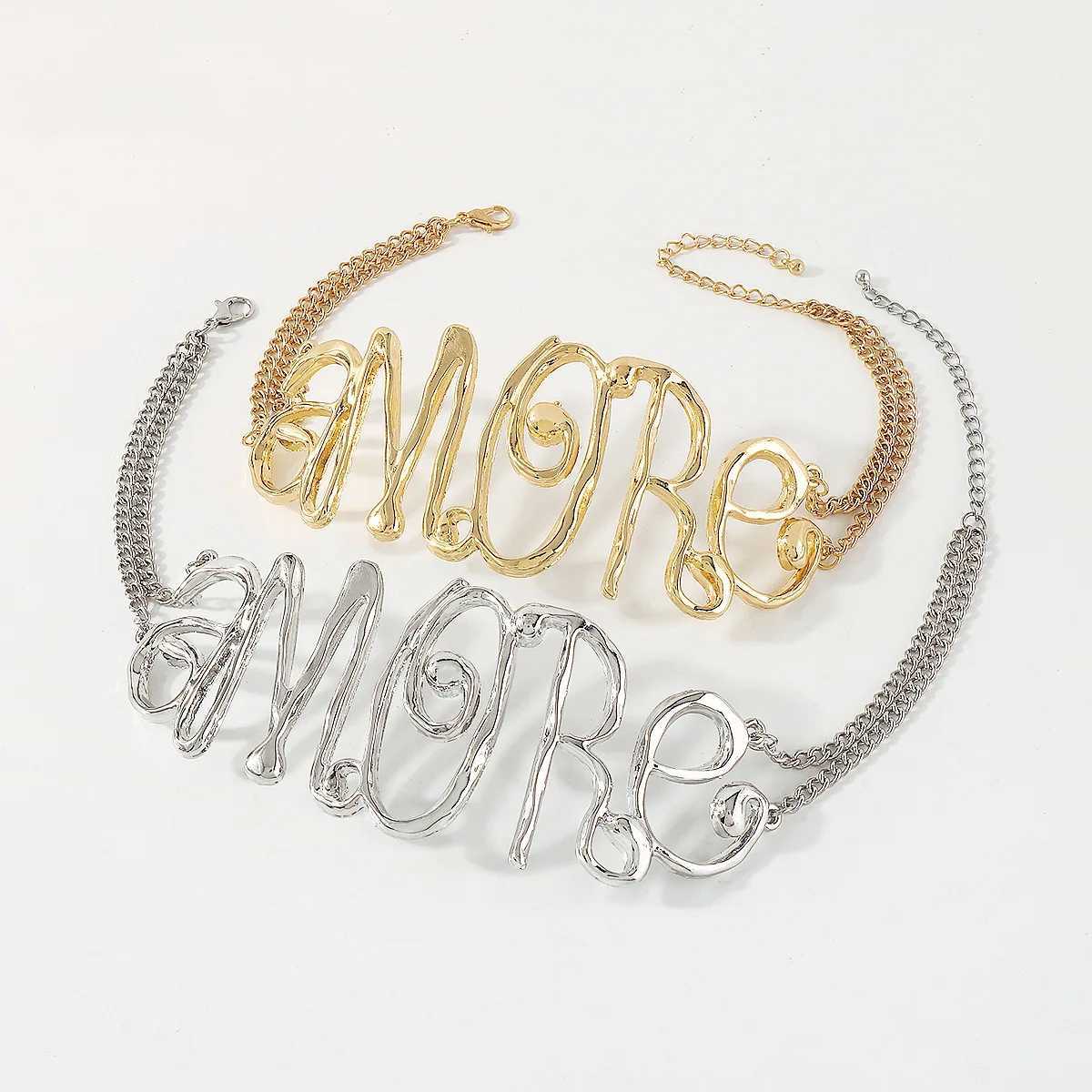 Articles Exaggerated Letter Woman Hip Hop Choker Neckle Party Jewelry L250520