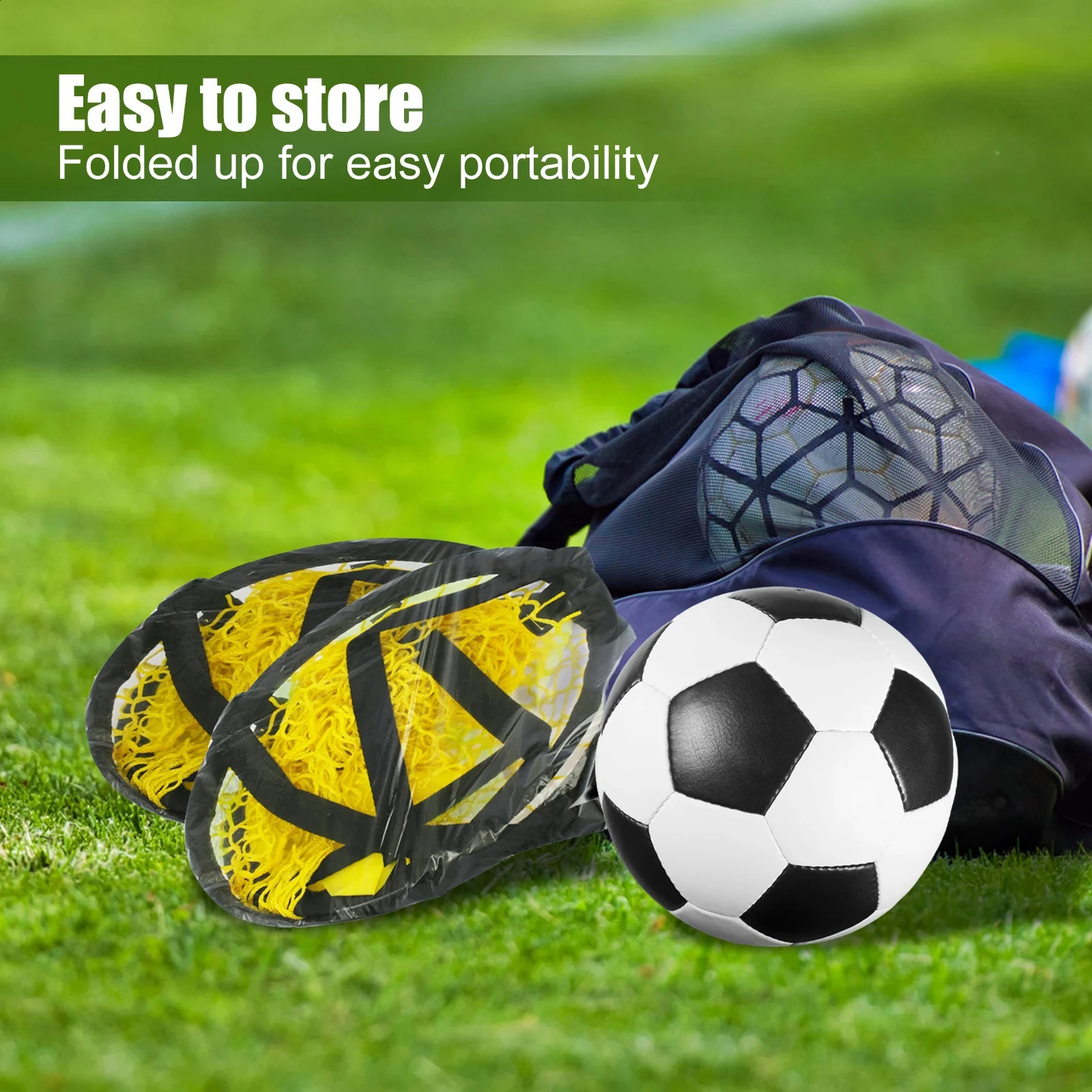 12pcs Soccer Training Shooting Net Equipment Football Training Target Net Goal Youth Free Kick Practice Shooting Soccer Tops 250520