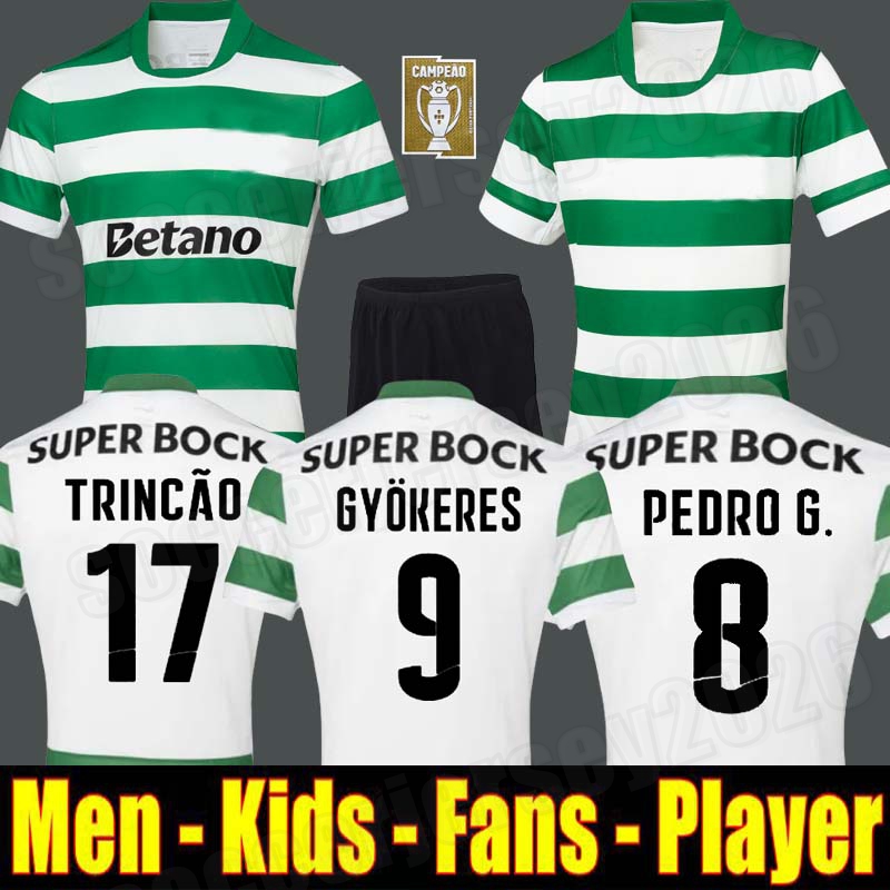 25 26 sporting Lisboa soccer jerseys CP special winner version GYOKERES Sarabia Vietto COATES ACUNA home away third 2025 2026 football shirt Men Kids kits