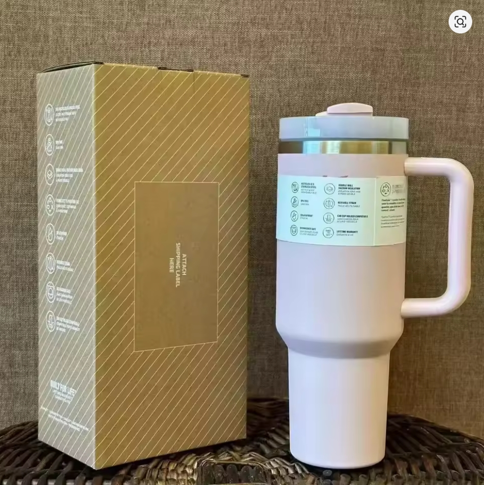 3 days delivery US warehouse New 30oz 40oz Tumbler with Straw Lid Stainless Steel Coffee Thermos Cup Double Wall Vacuum Insulated Car Travel Mugs 2305
