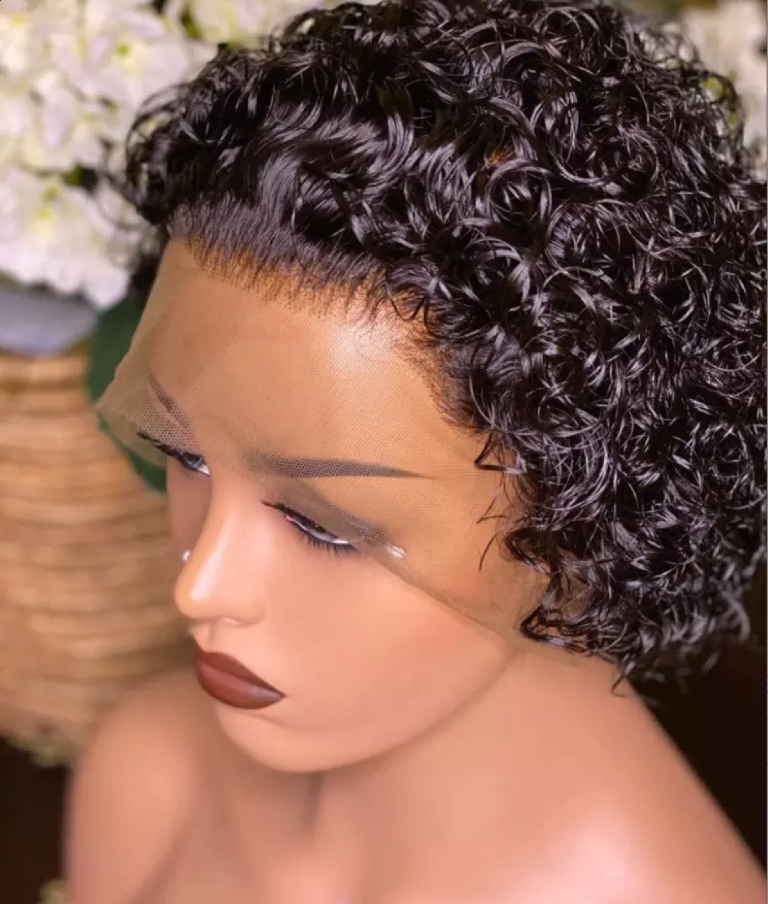 Short Bob Wig Pixie Cut Wig Curly Human Hair Wigs For Women 13x1 Lace Front Wigs Peruvian Deep Wave Lace Wig Preplucked Hairline 240812