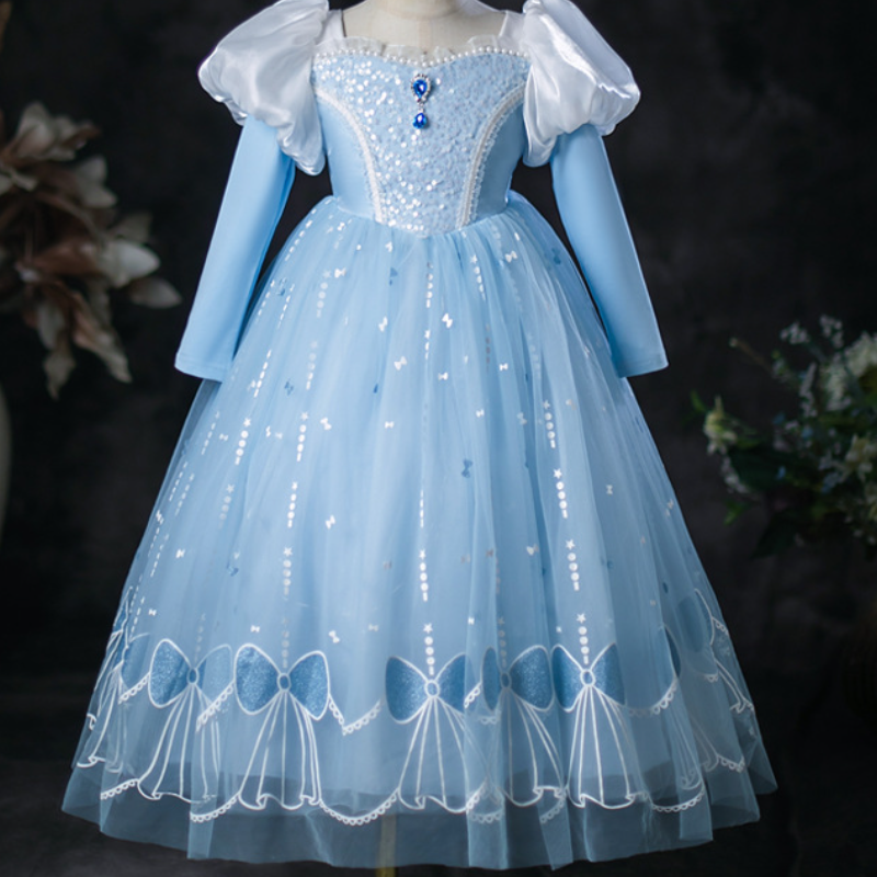 DISNEY infant designer dress Elsa princess dress Little girl's dress designer clothes girl's skirt is comfortable and soft princess dress Ch