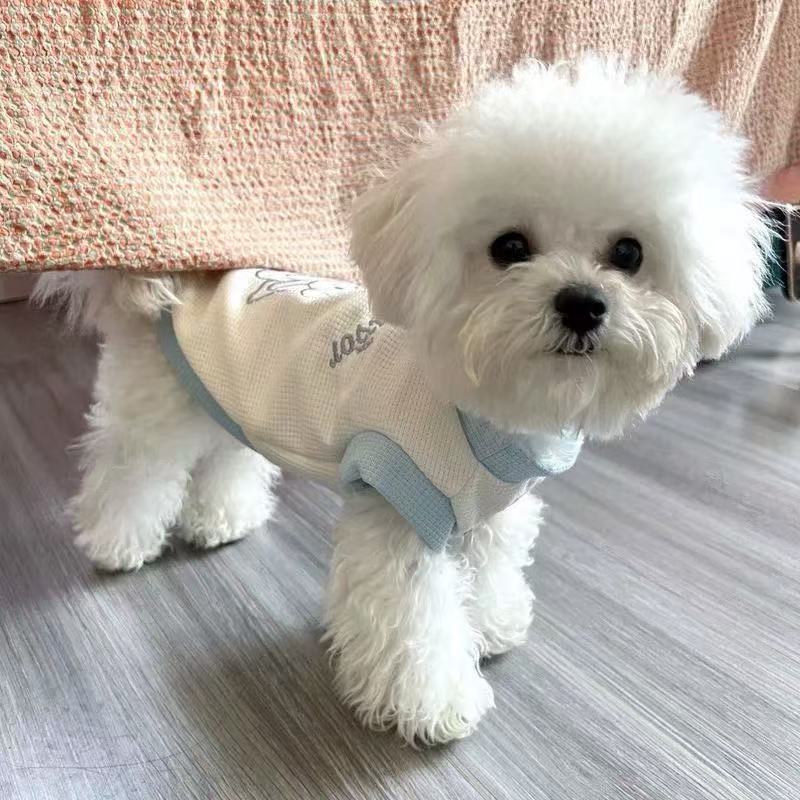 T00256 Thin summer pet puppy clothes Schnauzer Maltese Pomeranian Teddy Bichon small dog anti-hair loss