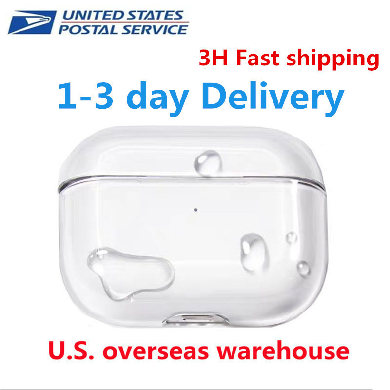 USA Stock For Air 2 3 4 2nd generation Pods Pro max Headphone Accessories Earphones Solid Silicone Protective Cover Wireless Charging Box Shockproof Case