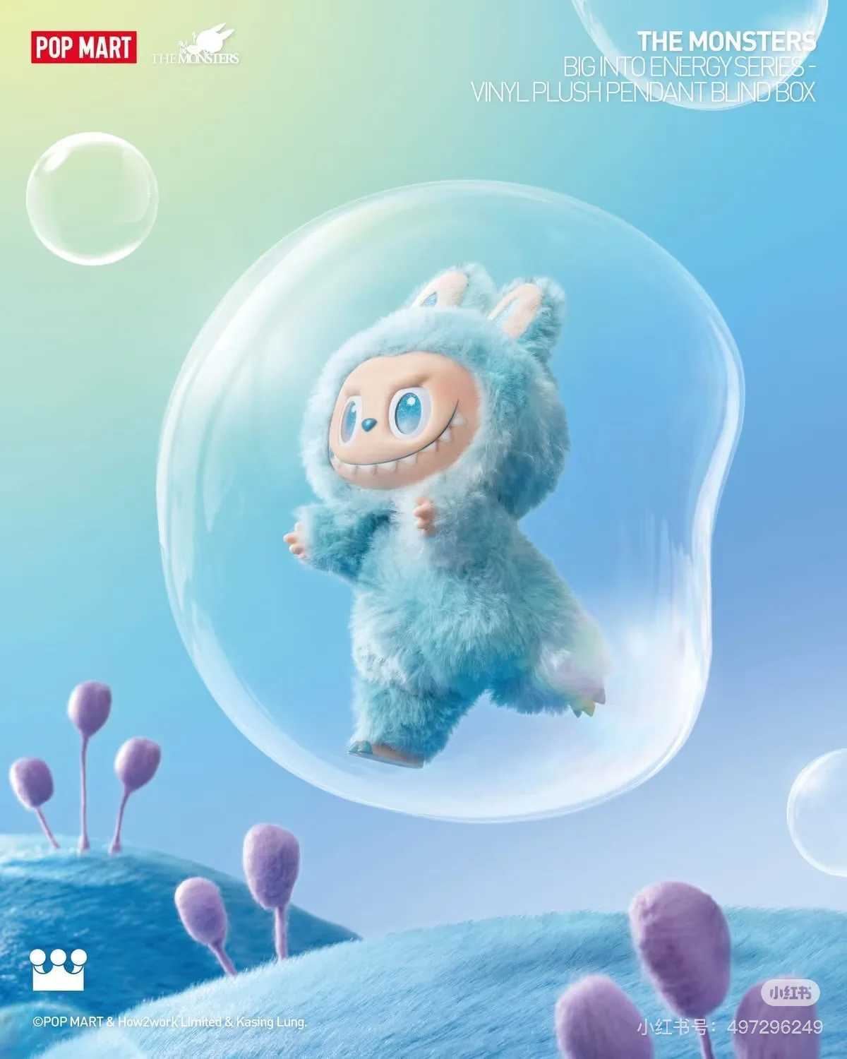 New 100% Genuine Labubu V3 The Monsters Big Into Energy Series Blind Box Vinyl Plush Doll Pendant Gradient Color GiftT250521