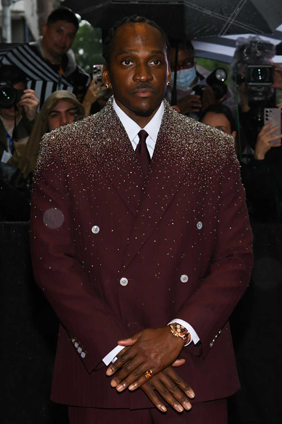 Runway Beaded Wedding Tuxedos 2 Piece Set Jacket Pants Double Breasted Men Suit Luxury Customized Groom Wear Party Suits