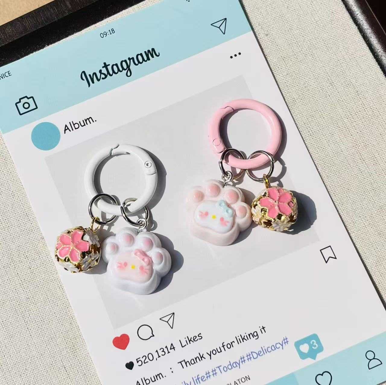 Cute Meow Claw Cute Cartoon Keychain Fun Bag Pendant Couple Girlfriend Accessories