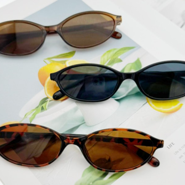 2025 Elliptical Minimalist Sunglasses Unisex Small Frame UV 400 Glasses for Oval Heart Faces Air Light Fashion Eye wear