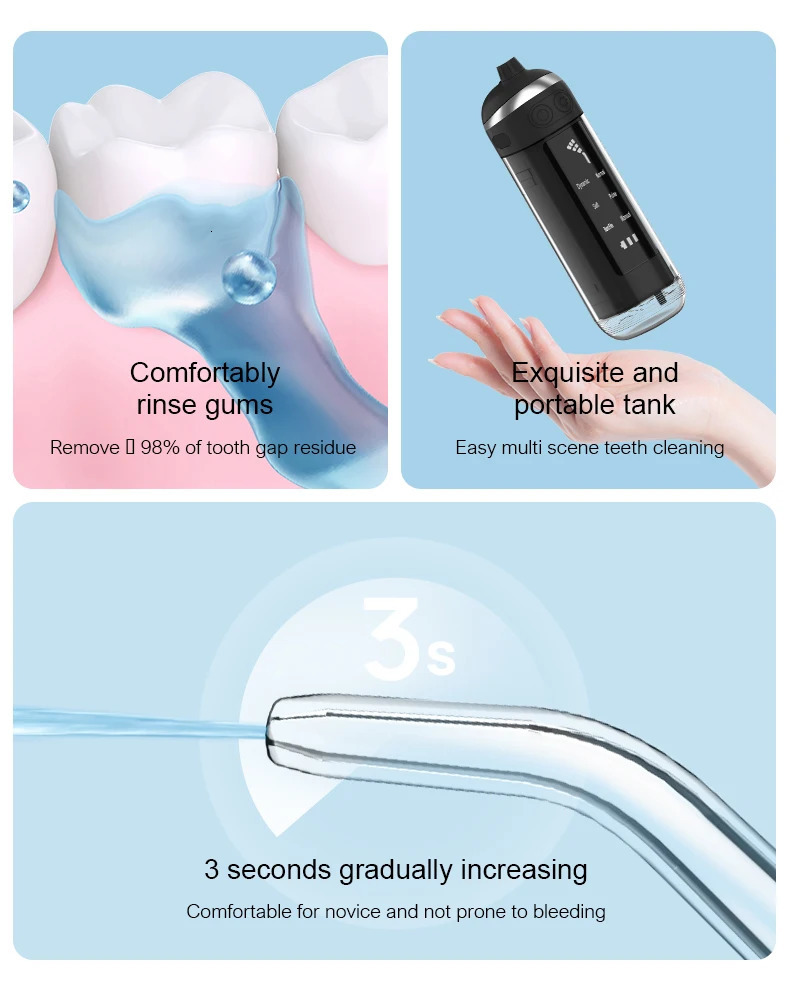 Mini portable oral irrigator 6 cleaning modes equipped with a bag suitable for home travel easy and 250519
