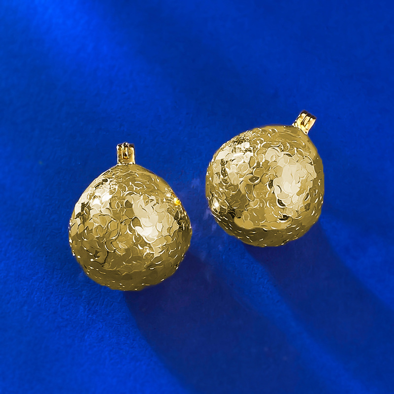 S925 Sterling Silver Hammered Finish Ball Earrings, Elegant and Modern Design, Perfect for Daily Wear and Special Occasions