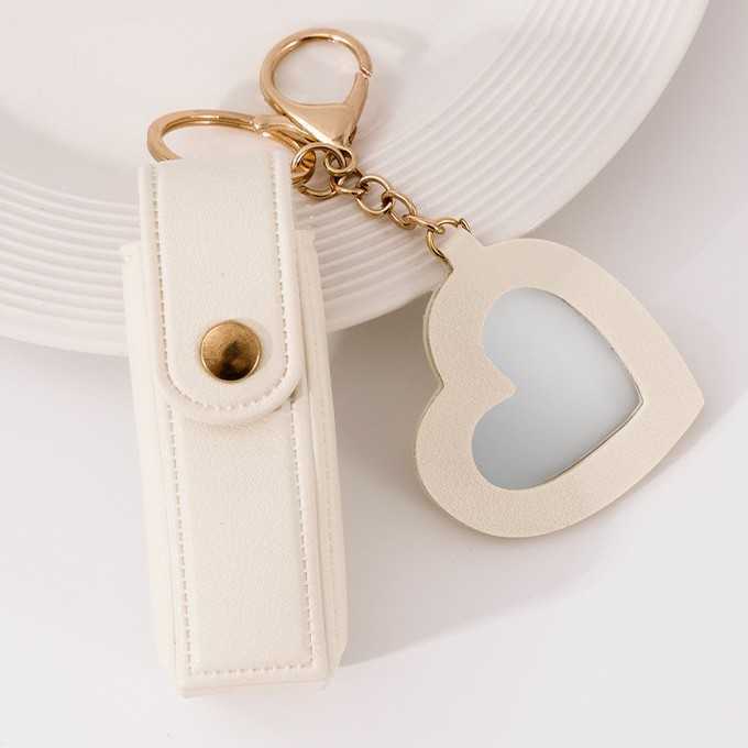 Change Mouth Red Envelope Creative Mirror Keychain Small Pendant PU Leather Car Bag Hanging Accessories