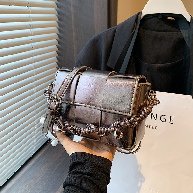 Best Seller Designer Bag Designer Advanced Texture Western-Style For Women Fashion Small Fashionable Single Shoulder Hand-Held Woven Bag
