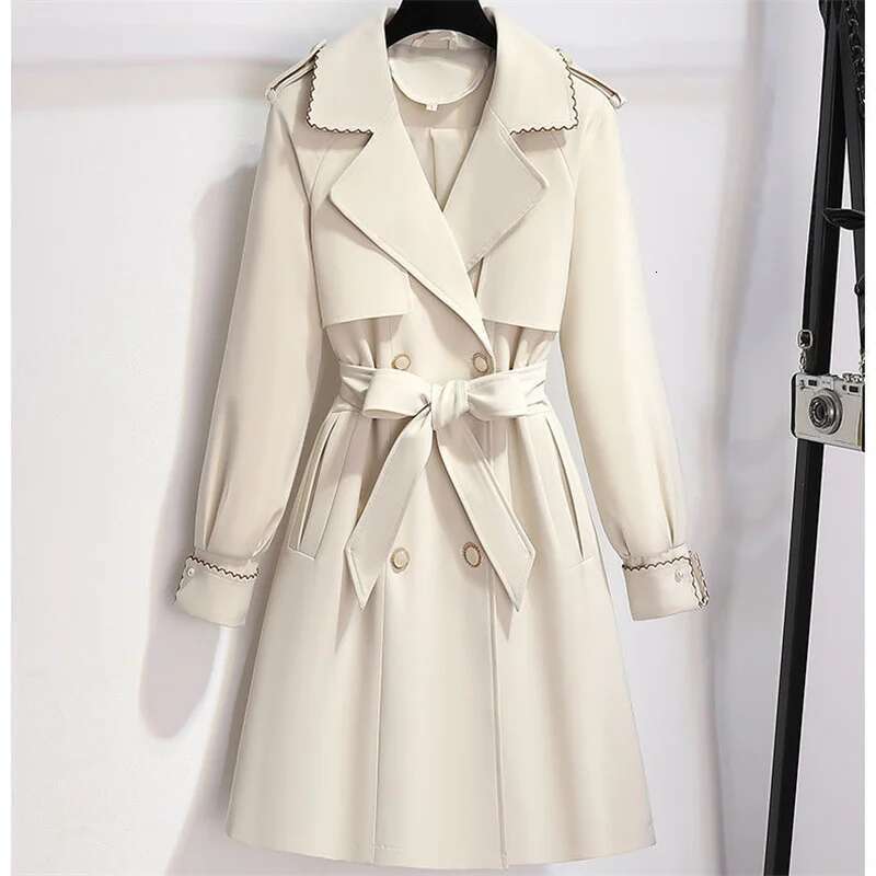 2024 Autumn/Winter Women's Clothing Trench Long Suede Jacket Korean Version Long-Sleeved Fashion Temperament Popular Trend Coat Designer