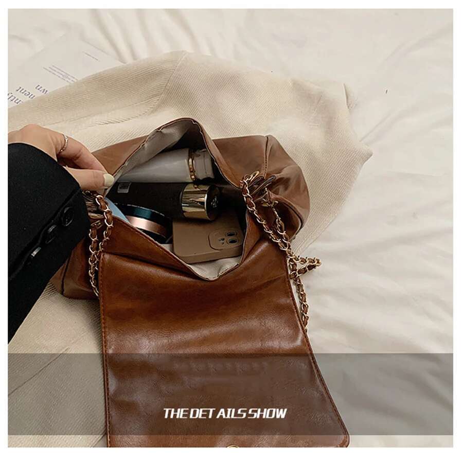 Hot Selling MOODS Retro Shoulder Bags For Women Designer Handbag Chic Chain Soft PU Leather Big Capacity Crossbody Messenger Bag