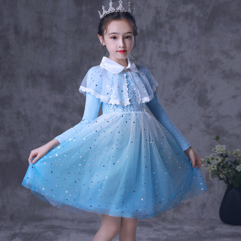 DISNEY designer baby clothes baby girl dress Elsa princess dress Girls' Skirts Birthday Party Group Children's Day Dress girl's net dre