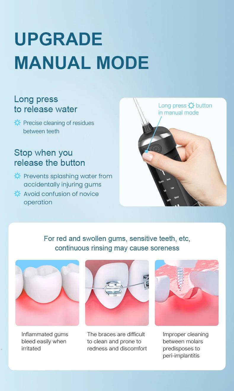 Mini portable oral irrigator 6 cleaning modes equipped with a bag suitable for home travel easy and 250519