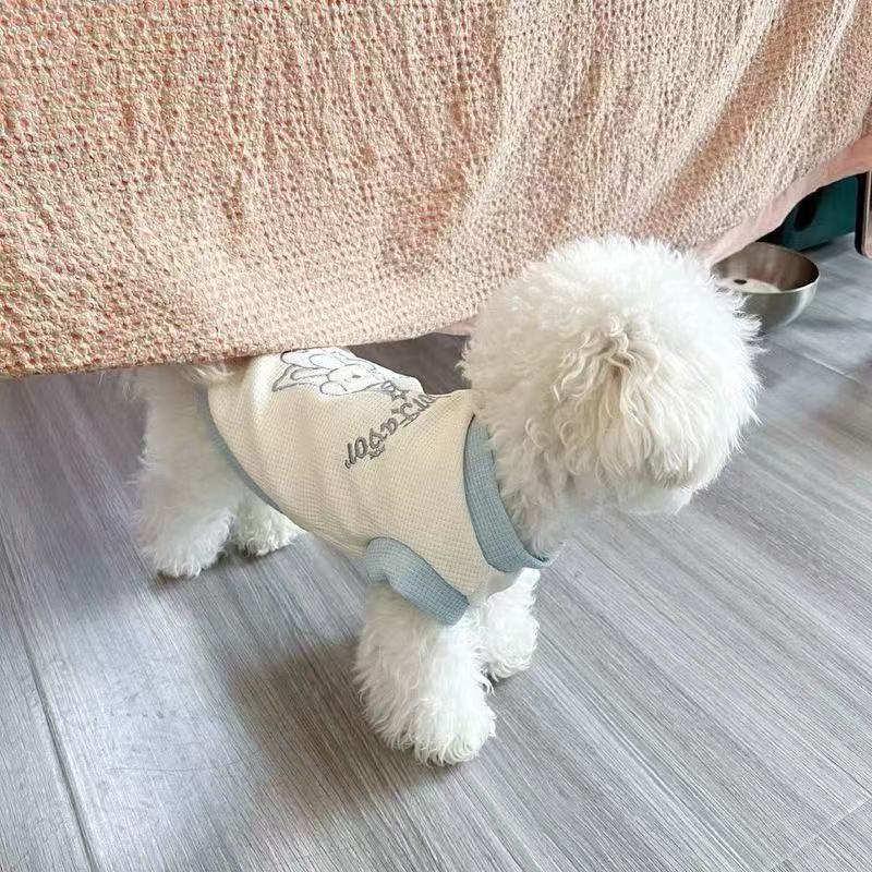 T00256 Thin summer pet puppy clothes Schnauzer Maltese Pomeranian Teddy Bichon small dog anti-hair loss