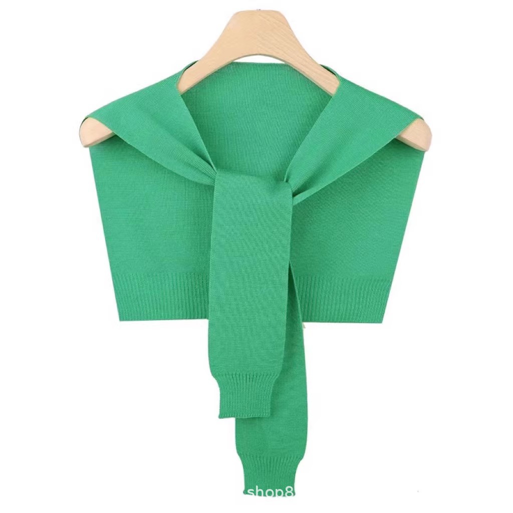 K784 Summer, autumn and winter four seasons striped small shawl outerwear for women thin air-conditioned room protection knitted sunscreen small outer