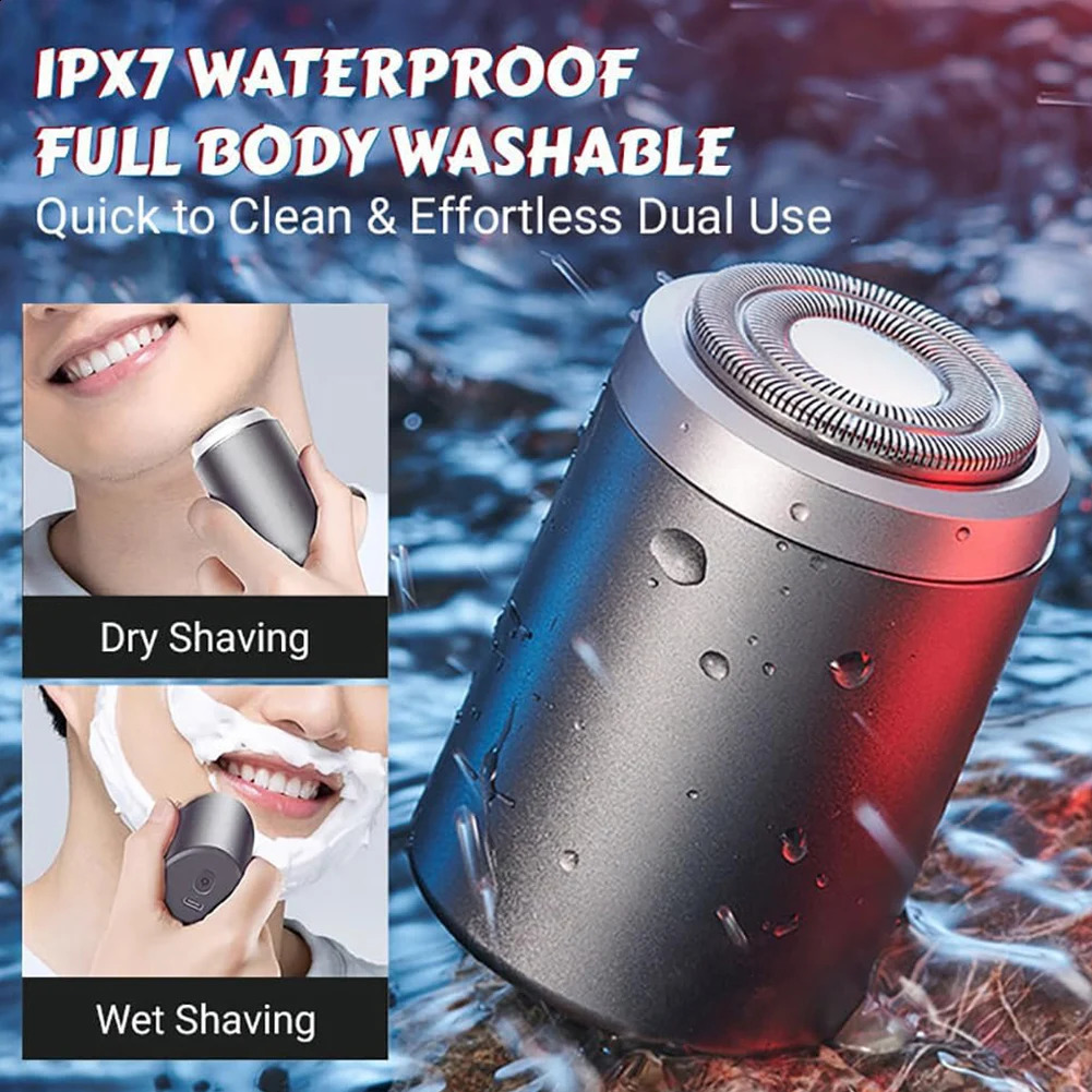 Mini Electric Shaver Rechargeable Pocket Size Electric Shaver Waterproof Portable Electric Razor Face Beard Shaver for Men Women 250520