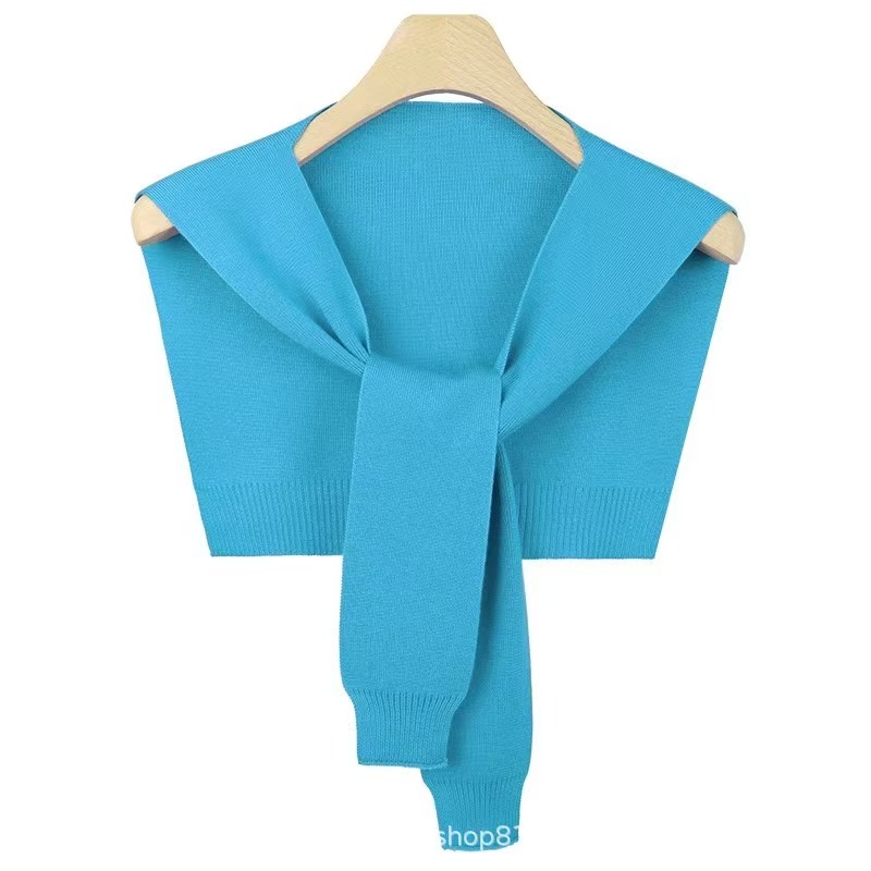 K784 Summer, autumn and winter four seasons striped small shawl outerwear for women thin air-conditioned room protection knitted sunscreen small outer