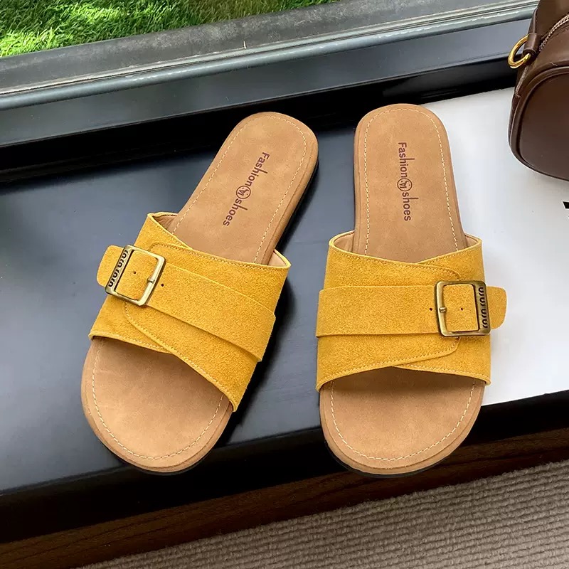 2025 Summer New High Quality Women s Slippers Fashion Designer Popular Cork Insole Outdoor Beach With Arch Comfort Sandals