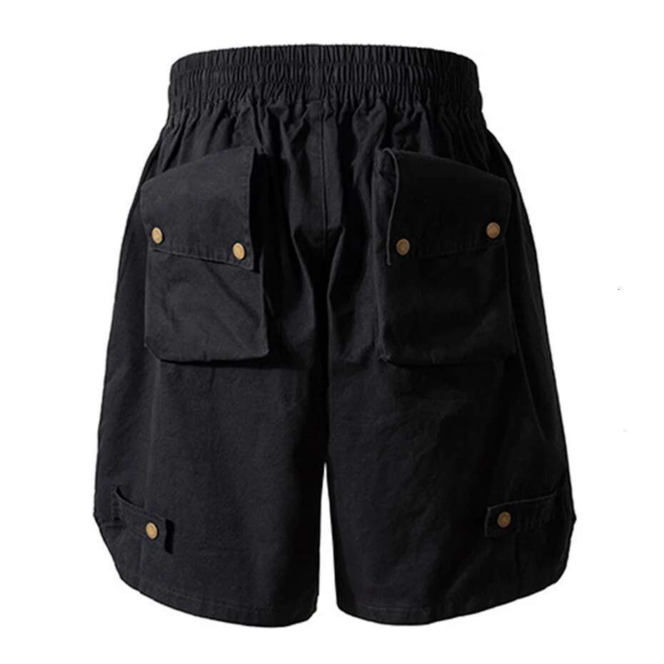 Hip Hop Y2k Streetwear Cargo Multi Pockets Tactical Fashion Man Shorts Techwear Haruku 2023 Summer Casual Short Pants