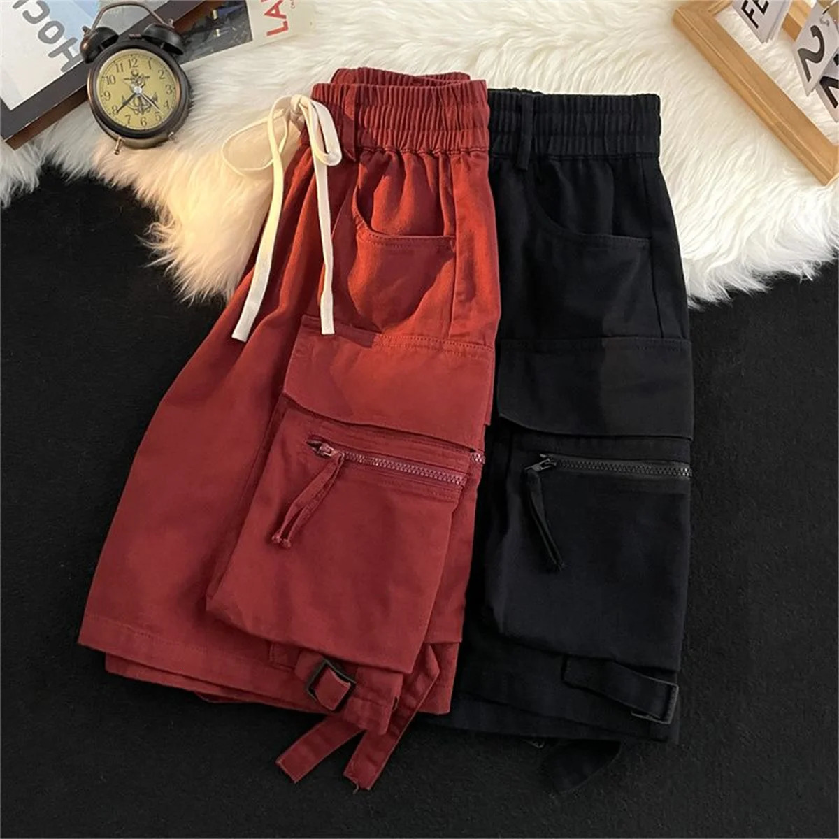 Summer Gym Quick-drying Shorts Casual Fitness Streetwear Mens Jogging Short Pants Men Multi-pocket Sport Casual Hip Cargo Short 250519
