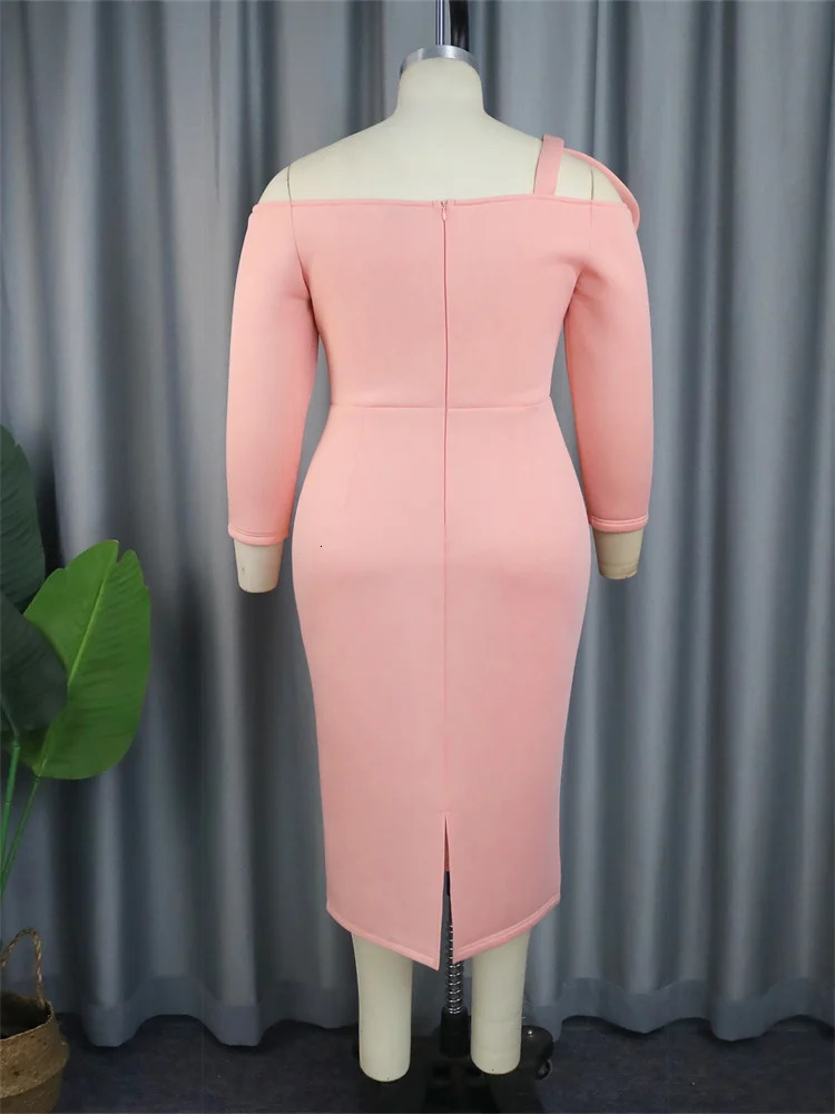 Wmstar Plus Size Women Dress Elegant Party High Waist Elagant Zipper Fashion Evening Dresses Wholesale Drop 250520