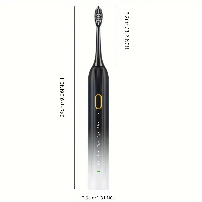 Electric Toothbrush Rotary Cleaning Teeth Brush Waterproof Electronic Tooth and Timer Rechargeable with 10 Head 250519
