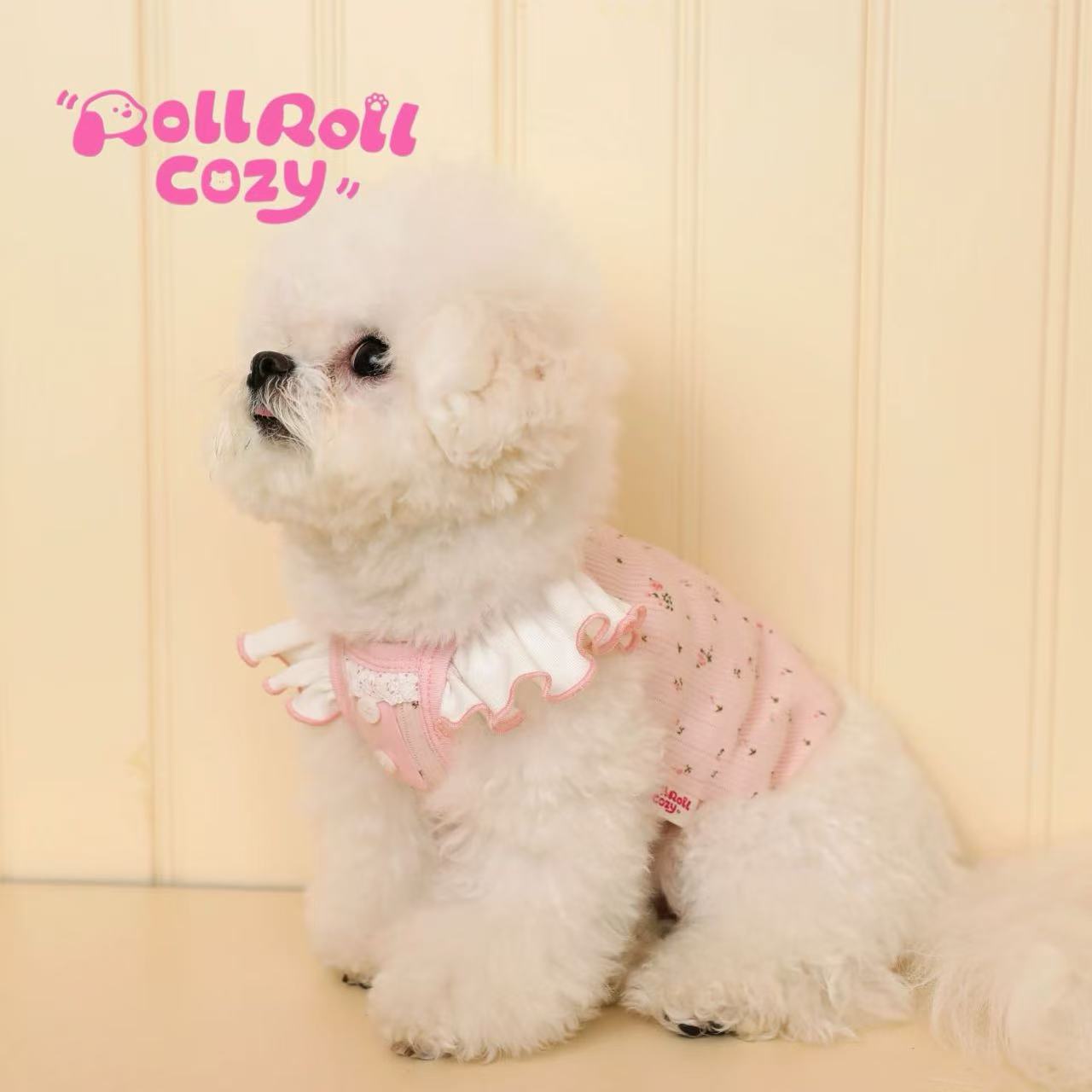 T00254 Dog clothes summer thin floral sling small dog Bichon Schnauzer Maltese